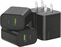 4 Pack USB C Charger Block,20W USB-C & USB-A Port Charger，for i Phone 17/16/15/14/13/12/11/X/8, i Pad and More