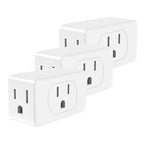 HITRENDS - Multi Plug Outlet, 3 Outlet Wall Plug Expander, 15A Outlet Splitter, Suitable for Living Rooms and Bedrooms (3 Pack)