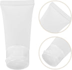 8pcs 20ml Refillable Plastic Travel Containers with Flip Cap, Squeeze Bottles for Lotion and Cosmetics Packaging, Portable Sample Bottles for Toiletries and Facial Cleanser