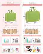 HOTOR Travel Toiletry Bag - Hanging Toiletry Bag for Women & Men, Makeup Bag/Big Comparment, Waterproof for Travel Accessories, Travel Essentials, Medium, Avocado Green