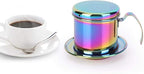 Fdit 304 Stainless Steel Coffee Pot, Pour Over Coffee Dripper with Reusable Filter 7.5cm Inner Diameter Portable Drip Coffee Maker for Home Office Travel