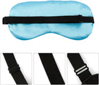 2 PCS Blue Silk Sleep Mask - Eye Masks for Sleep, Blindfold Travel Eye Mask - Shade Cover for Sleeping - Men & Women