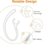 6 Pack Replacement Ear Hook Universal Small Clamp Loop Clip for Other Bluetooth Headset (Clear)