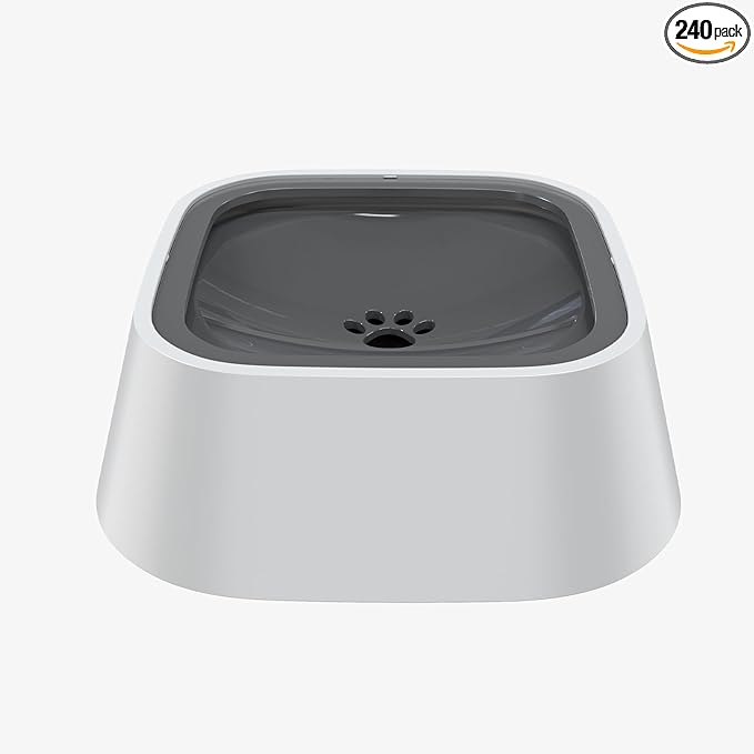 Dog Drinking Bowl, No-Spill Slow Feeder Water Bowl for Dogs and Cats with Floating Disk - Splash-Proof Design for Travel, Ideal for Small Dogs and Messy Drinker