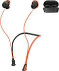 Compatible for Bose QuietComfort Earbuds (2024) Strap, Skin-Friendly Silicone Sports Neckband Wire Cord, Wireless Headphone Anti-Lost Strap, Black with Orange