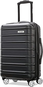 Samsonite Omni 2 Hardside 2 Piece Set - Includes Global Carry-On & Large Checked Suitcases - 360° Dual Spinner Wheels - Integrated TSA Lock & Expansion - Amazon Exclusive - Midnight Black
