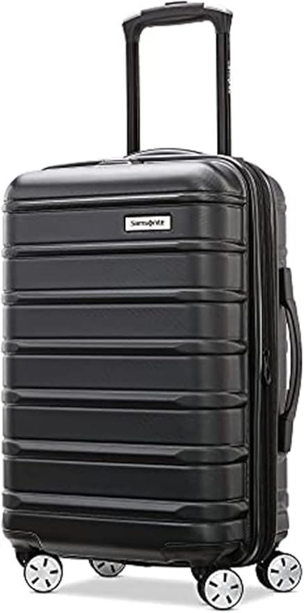 Samsonite Omni 2 Hardside 2 Piece Set - Includes Global Carry-On & Large Checked Suitcases - 360° Dual Spinner Wheels - Integrated TSA Lock & Expansion - Amazon Exclusive - Midnight Black