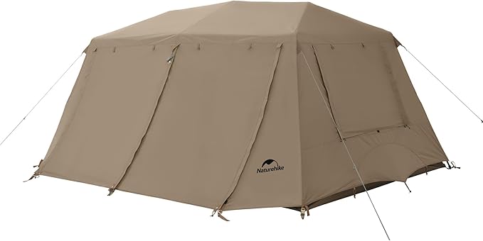 Naturehike Village Instant Tent, Camping Tent with Full Rainfly, Waterproof Large Cabin Tents for Car Camping
