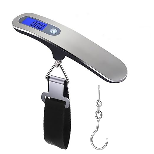 Luggage Scale, 50kg/110lb Portable Mini Suitcase Scale Household Digital Display Scale Applied Aircraft Luggage Outdoor Scale Weighing Balance