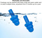 10 Pair Soft Silicone Reusable Washable Ear Plugs for Sleeping Swimming Noise Hearing Protection Earplugs Music Concerts Construction Shooting Hunting Motor Sports