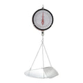 Double-Sided Dial Hanging Scale,22LBS Mechanical Hanging Scale,Commercial Circular Hanging Scale with Chain for Deli,Restaurants,Supermarkets,Grocery Stores (Red/Black)