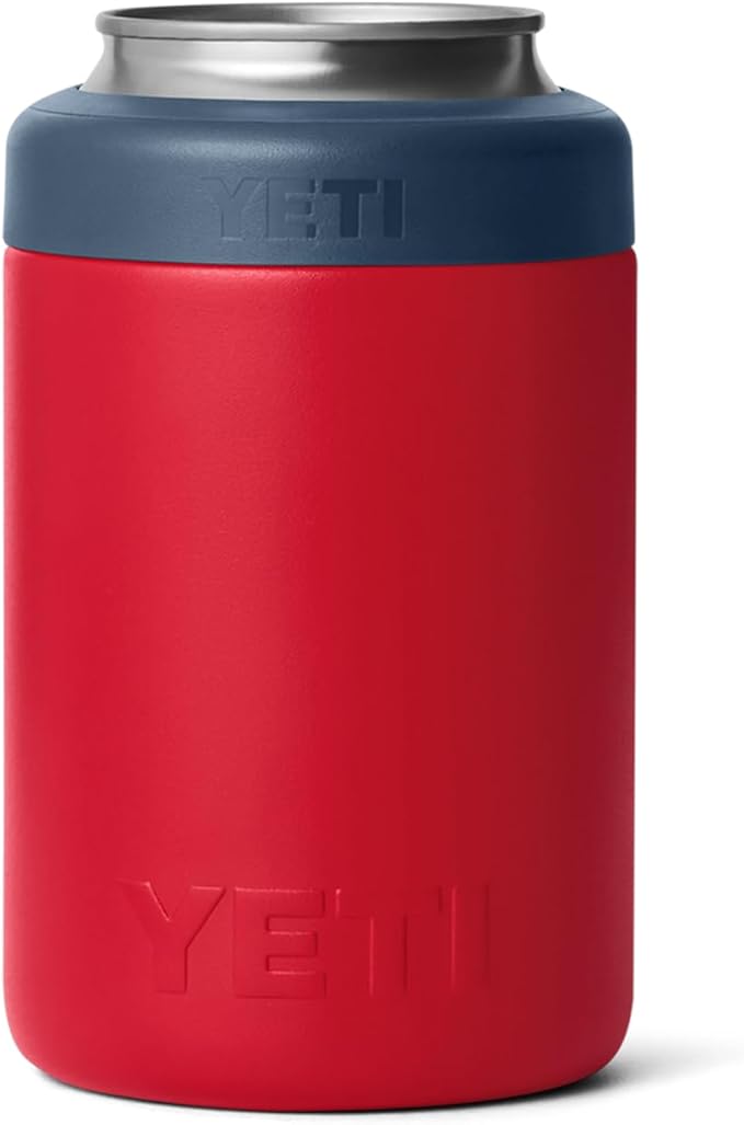 YETI Rambler 12 oz. Colster Can Insulator for Standard Size Cans, Red/Navy/Badge