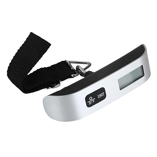Luggage Weight Scale, Mini Digital Luggage Scale 50KG Hand Held LCD Electronic Scale Electronic Hanging Scale Thermometer Capacity Weighing Device,for Travel
