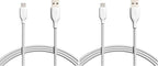 Amazon Basics USB-C to USB-A 2.0 Fast Charging Cable for Android Phones, 480Mbps Speed, USB-IF Certified, for Apple iPhone 16/15, iPad, Samsung Galaxy, Tablets, Laptops, 6 Foot, White (Pack of 2)