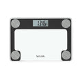Taylor Digital Bathroom Scale for Body Weight with Travel Bag - Clear Glass Platform, 400 lb Capacity, Stainless Steel Accents, Triplex Display