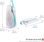 pack all Ultralight Shoe Bag for Travel, Water-Resistant Shoe Pouch for Gym, Odor-Resistant Soccer Cleats Bag for Sport (White, 1-Pack)