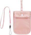 Pink Travel Hidden Bra Wallet - Travel Women's Neck Bag - Hidden Money Bag with Adjustable Elastic Band - Ensuring Safe Travel of Valuable Items