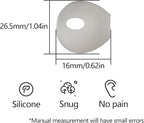 EKIND 4 Pcs Ear Cover Tips Anti-Slip Silicone Soft Replacement Sport Earbud Tips Compatible for iPhone 7 / 6S / 6 Plus / 5S / 5C / 5 Headphones Earphones Protective Accessories (Gray)