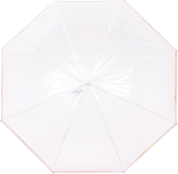 Capelli New York Adult Umbrella, Clear Umbrella for Rainy Days, Travel Essentials, Must-Have College Dorm Essentials