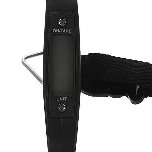 Tofficu Portable Electronic Luggage Weighing Scale with Large Handle and Strap Hook, Digital LCD Display Travel Bag Weight Scale for Suitcases and Luggage Use
