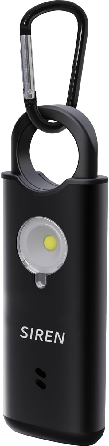 Personal Safety Alarm by Silent Beacon – 135dB Siren, Flashing Light, Pull & Vibration Activation, USB-C Rechargeable Keychain, Panic Button for Women, Seniors, Students, Lone Workers, and Travelers