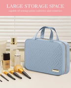 HOTOR Travel Toiletry Bag - Hanging Toiletry Bag for Women & Men, Makeup Bag/Big Comparment, Waterproof for Travel Accessories, Travel Essentials, Medium, Light Blue