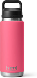 YETI Rambler 26 oz Bottle, Leakproof, Vacuum Insulated, Stainless Steel with Chug Cap, Tropical Pink