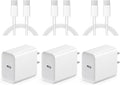 3 Pack iPhone 17 16 15 Charger Fast Charging 10FT - 20W USB C Charger Block with 10FT Type C to C Cable Compatible with iPhone 17/17 Pro/17 Pro Max/Air/16/16e/15, iPad Pro, iPad Air (Yellow)
