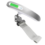 Portable Electronic Handheld Scale with Stainless Steel Surface, High-Precision Luggage Scale, 50kg Scale for Fishing, Travel and Home Use(White)