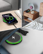 Wireless Charger Samsung Galaxy, Cargador Inalmbrico Samsung for Galaxy S26 S25 Ultra S25+ S24, 15w Fast Cordless Charging Pad for Google Pixel 10 Pro XL/9a/8 Wireless-Enabled Android Phone Station