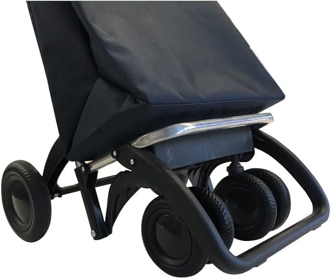 ROLSER I-Max Tweed 4 Wheel 2 Swivelling Foldable Shopping Trolley - Marine