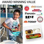 Small Snack Containers for Kids Toddlers - 3 Compartments (Set of 2) - Leak-Proof Boxes with Lids - BPA-Free Plastic Mini Bento Lunch Box - Ideal for School, Daycare, Holds 2 Cups (Purple + Blue)