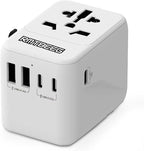 Universal Travel Adapter, International Power Plug Adapter with 3 USB-C & 2 USB-A Ports, All-in-One Worldwide Wall Charger for US EU UK AUS, Compatible with Type C/G/A/I Plugs for Travel