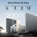 Baseus Smallest Qi2 Certified 15W MagSafe Portable Charger, 0.5" Ultra Slim 5000mAh Bundle with Portable Charger with Built in Cable, 100W Laptop Power Bank 20000mAh, Travel Essential Fast Charging