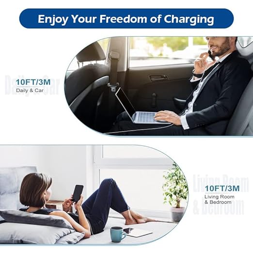 2Pack[Apple MFi Certified] iPhone Charger,10Feet Extra Long Lightning Cable Data Sync Transfer Cord with Portable Travel Charging Block Compatible with iPhone 14/13/12/11/10/X/8 Plus/XR/XS Max/7/SE