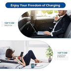 2Pack[Apple MFi Certified] iPhone Charger,10Feet Extra Long Lightning Cable Data Sync Transfer Cord with Portable Travel Charging Block Compatible with iPhone 14/13/12/11/10/X/8 Plus/XR/XS Max/7/SE