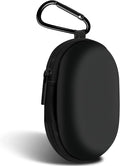 Oval Earbud Case Portable EVA Carrying Case Storage Bag Cell Phone Accessories Organizer with Carabiner for Earphone, Earbud, Earpieces, SD Memory Card, Camera Chips, Black1