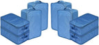 Travel Shoe Bags, Foldable Waterproof Shoe Pouches Organizer-Double Layer (8 Seablue Shoe Bags)