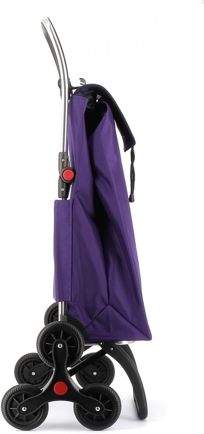 Rolser I-Max MF 6 Wheel Stair Climber Foldable Shopping Trolley - Purple