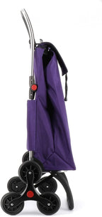 Rolser I-Max MF 6 Wheel Stair Climber Foldable Shopping Trolley - Purple
