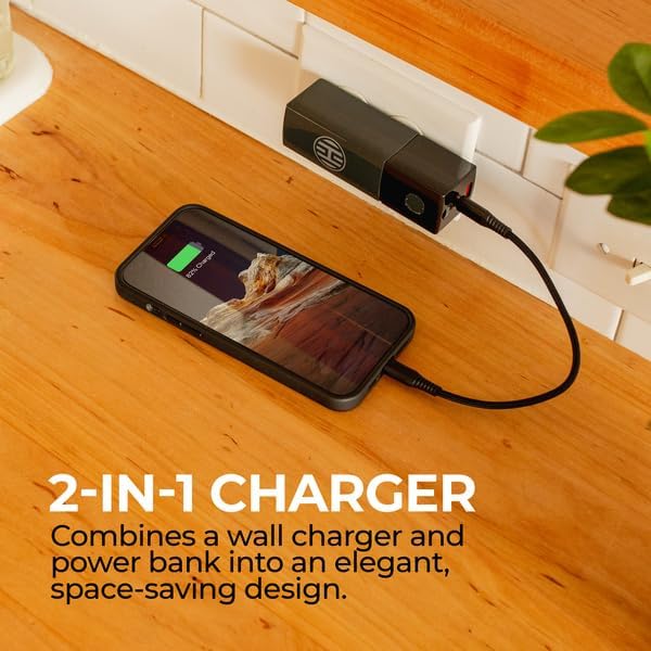 Halo 5000AC Power Bank with Foldable AC Plug Cardinal RED