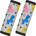 2 Pack Luggage Handle Wrap with Travel Tags - Non-Slip Protective Cover Soft Handle Grips Covers for Suitcase(Colorful Dogs)