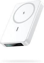 Magnetic Portable Charger 10800mah for Magsafe Battery Pack, Wireless Power Bank with USB C in&out PD Fast Charging,Travel Essential Phone Battery Charger For iPhone 17/16/15/14/13/12 Series-White