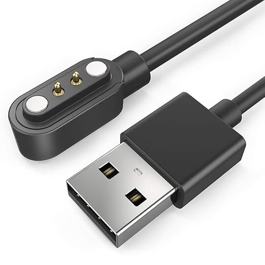 E ECSEM Y66 Smartwatch Magnetic Charger Cable, for Coucur Y66/Fempoin Y66/Jugeman Y66/Zakotu Y66/Motast Y66 Smart Watch, 3.3FT Replacement High Speed USB Charging Cable Cord, Black