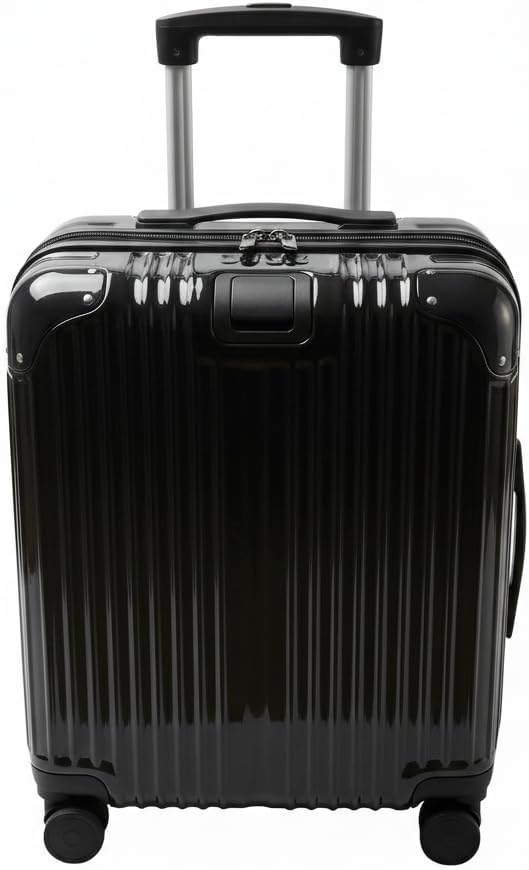 Gabbiano Macan 3 Piece ABS Luggage Set – Expandable Hardshell Suitcase with Add-A-Bag Strap, TSA Lock & 8-Wheel Spinners – Lightweight (20" Carry On, 26" Medium, 30" Large) (Black, Carry-on)