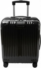 Gabbiano Macan 3 Piece ABS Luggage Set – Expandable Hardshell Suitcase with Add-A-Bag Strap, TSA Lock & 8-Wheel Spinners – Lightweight (20" Carry On, 26" Medium, 30" Large) (Black, Carry-on)