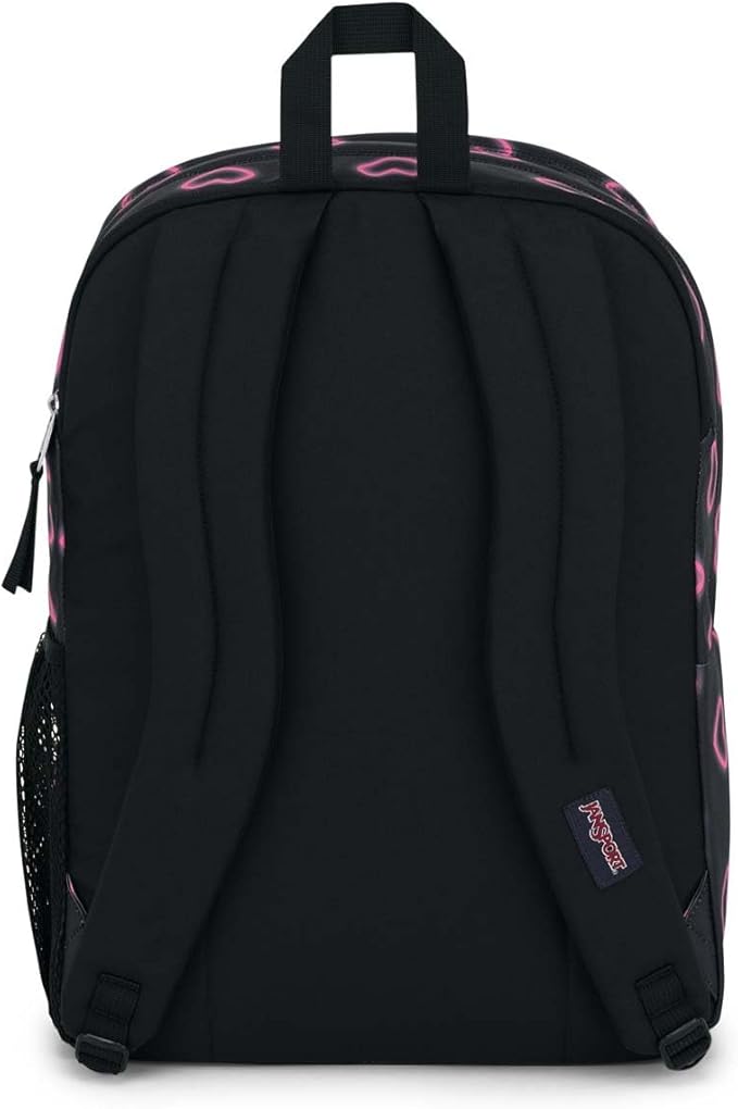 JanSport Laptop Backpack - Computer Bag with 2 Compartments, Ergonomic Shoulder Straps, 15” Laptop Sleeve, Haul Handle - Happy Hearts Black