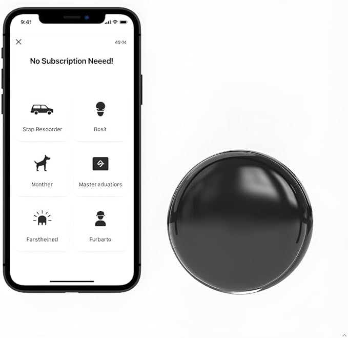 Mini GPS Tracker for Vehicles - No Monthly Fee Car Tracker with Anti-Loss, Location History & Long Battery Life, Compatible with Android ﻿ ﻿ (White)