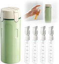 4 in 1 Travel Dispenser, 2026 New Travel Bottles for Toiletries, 4-in-1 Travel Refill Bottle Portable Travel Size Containers for Shampoo Lotion Conditioner Cream (Green)