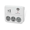OSKOS 3 Outlets Wall Outlet with 2.4A USB Charger (1A1C), 1000J Surge Protector, Wall Tap, 15A/120V/1800W, Swivel Safety Cover, UL Listed